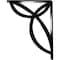 Ekena Millwork Versailles Wrought Iron Bracket, (Triple center brace), Powder Coated Black 2"W x 7 1/2"D x 10"H BKTM02X07X10TVE - alternate 6